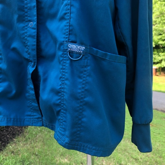 Cherokee Teal Scrub Revolution Jacket - Picture 6 of 10